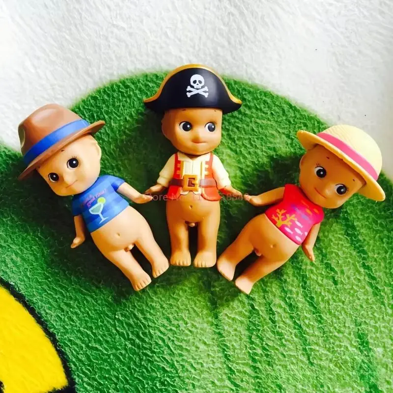 In Stock Genuine Sonny Angel 2016 Pirates Of The Caribbean Summer Beach Series Straw Hat Surprise Blind Box Handmade Toy Gift