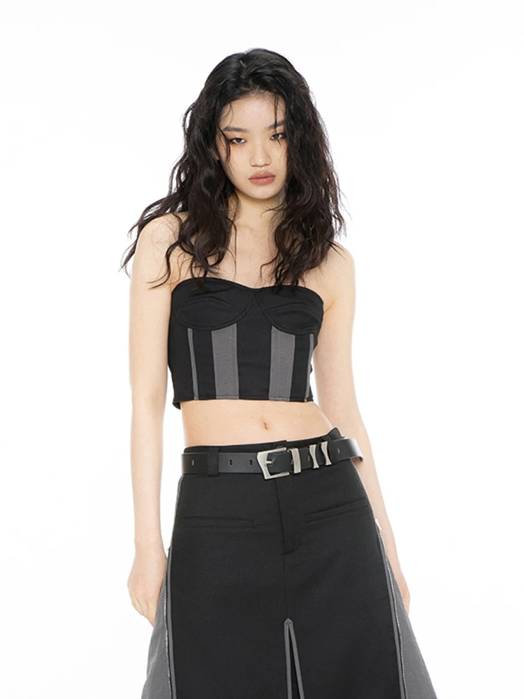 

ALINNV Оригинальный однотонный эластичный топ-бандо для женщин, новинка весны, для ношения как нижнее белье или отдельно, облегающий крой