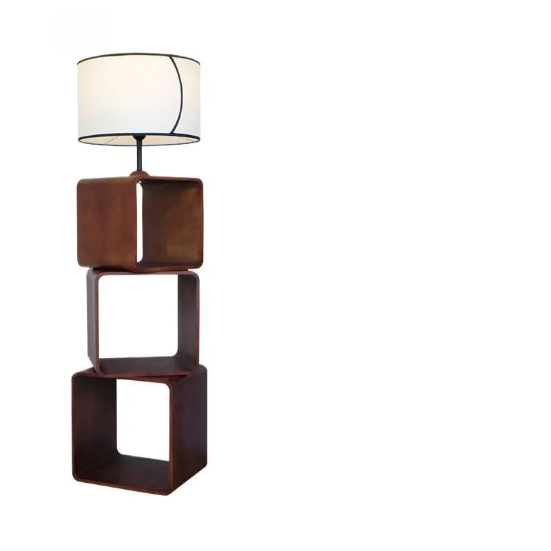 

Shelf floor lamp, storage study next to the medieval sofa in the living room, bedroom atmosphere