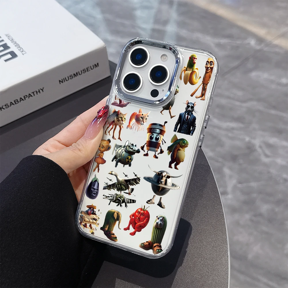 مثيرة للاهتمام الانصهار الحيوانات تصفيح جراب هاتف شفاف ل ممن لهم Reno2 Reno4 Reno5 Reno6 Reno8 Reno11 Reno12 Z T F Pro 4G 5G