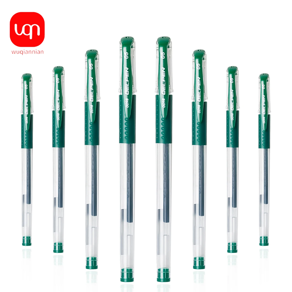 Stylo à encre gel liquide vert neutre, écriture lisse, signature, journal intime, utilisation durable au bureau, 0.5mm, 3 pièces, 6 pièces