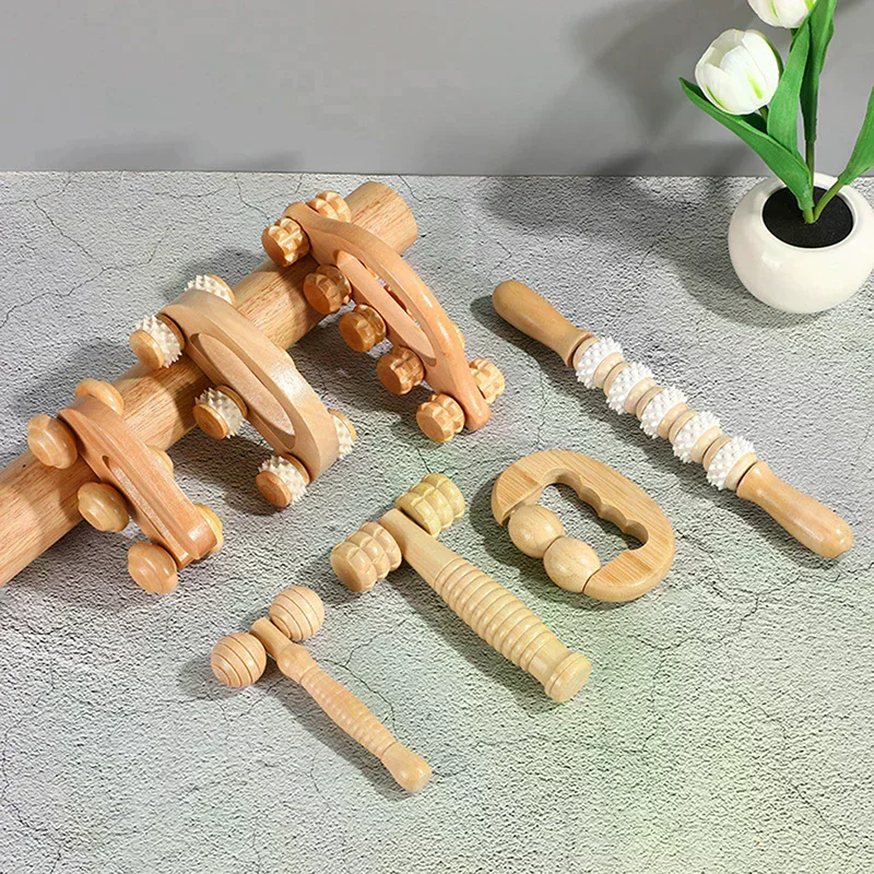 

1pc Wooden Massage Roller Portable Massage Tools For Face Neck Muscle Relax Head Foot Massager Stick Body Relaxation