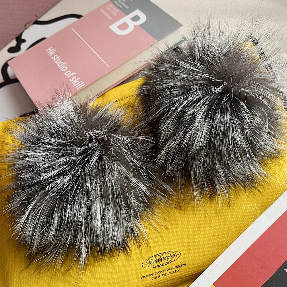 Women Real Fox Fur Cuffs Wristband Winter Warmer Arm Wrist Raccoon Fur Sleeve Gloves Female Elastic Oversleeve 2pcs