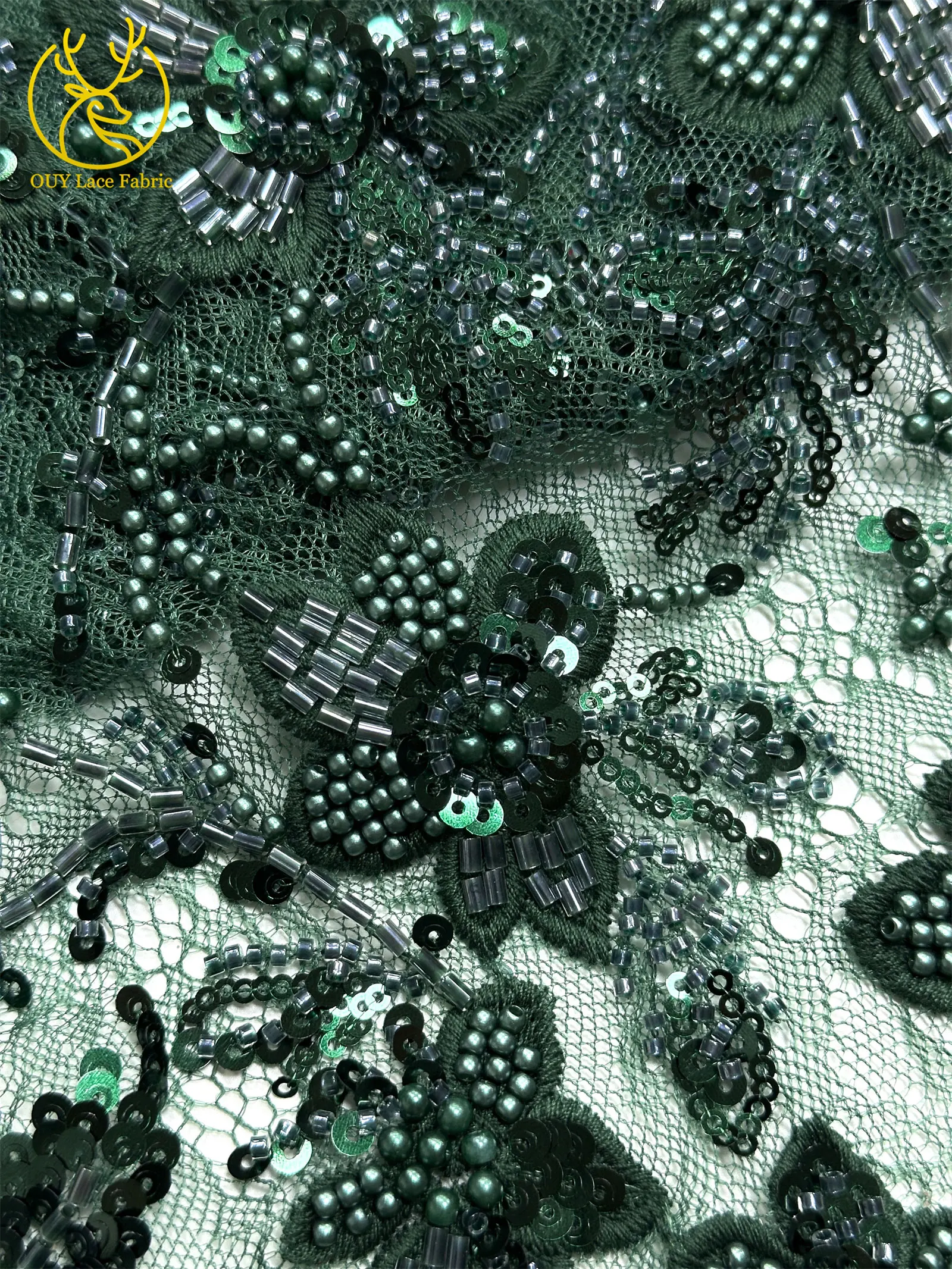 2026 Eleganter afrikanischer Perlen-Bräutigam-bestickter Spitzenstoff, 5 Yards, nigerianischer französischer Pailletten-Spitzenstoff zum Nähen von Hochzeitskleidern – Detail 28