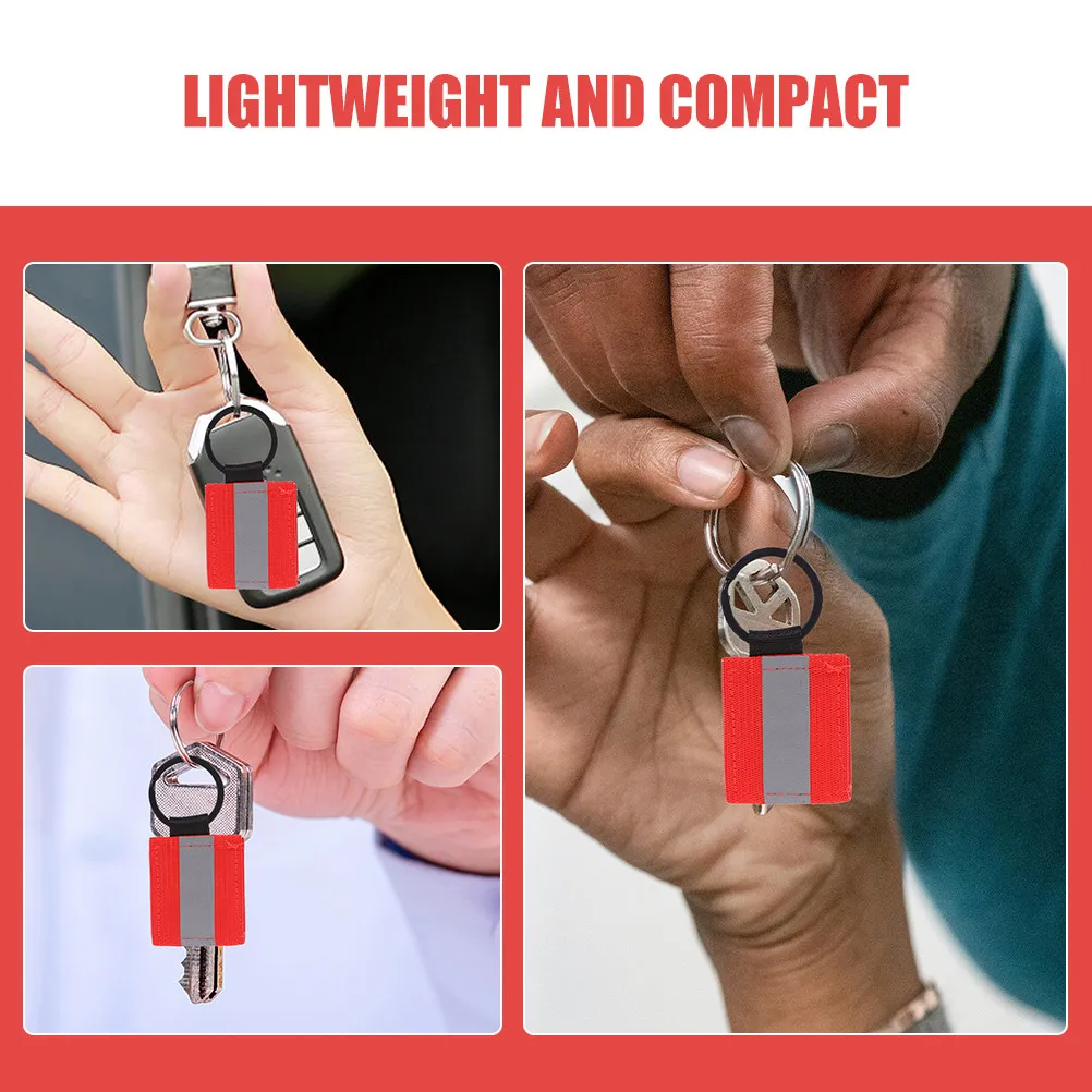 8Pcs Reflective Keychain Tags Double-Sided High Visibility Safety Lightweight for Backpack Bags Handbags Outdoor Use