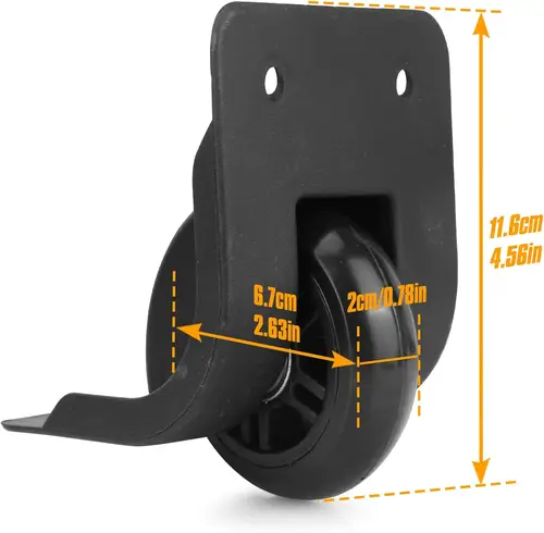 Imagen 2 del producto GUGULUZA, 1 par de ruedas de repuesto para equipaje de viaje, ruedas de reparación de maletas, carro negro, ruedas direccionales para equipaje de viaje ST034