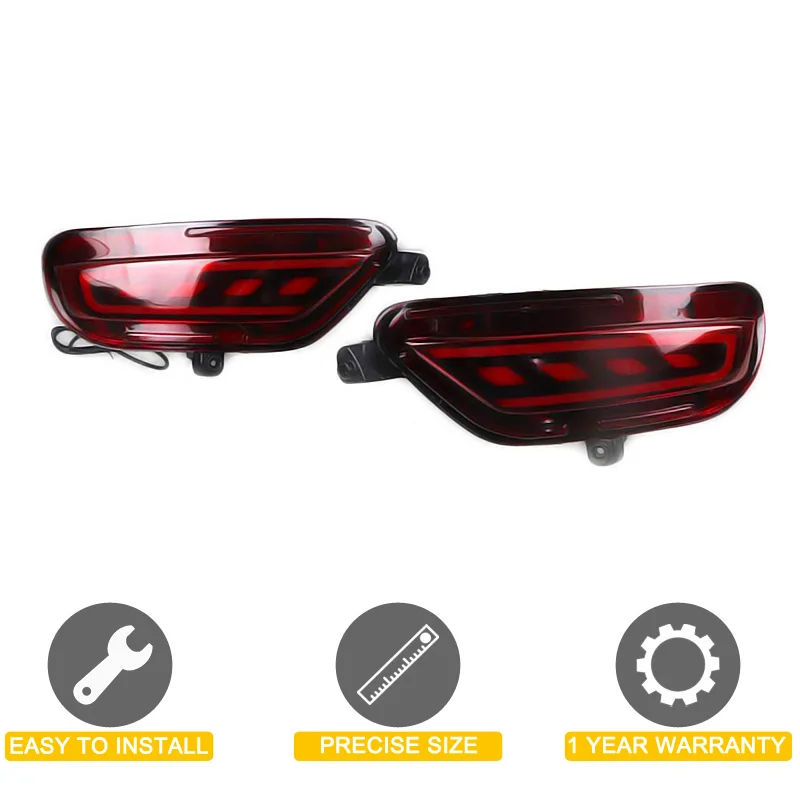 2Pcs LED Taillight Rear Bumper Lamp Assembly Red Driving Brake Turn Signal Light For Mazda CX-5 CX5 2017 2018 2019 2020 2021