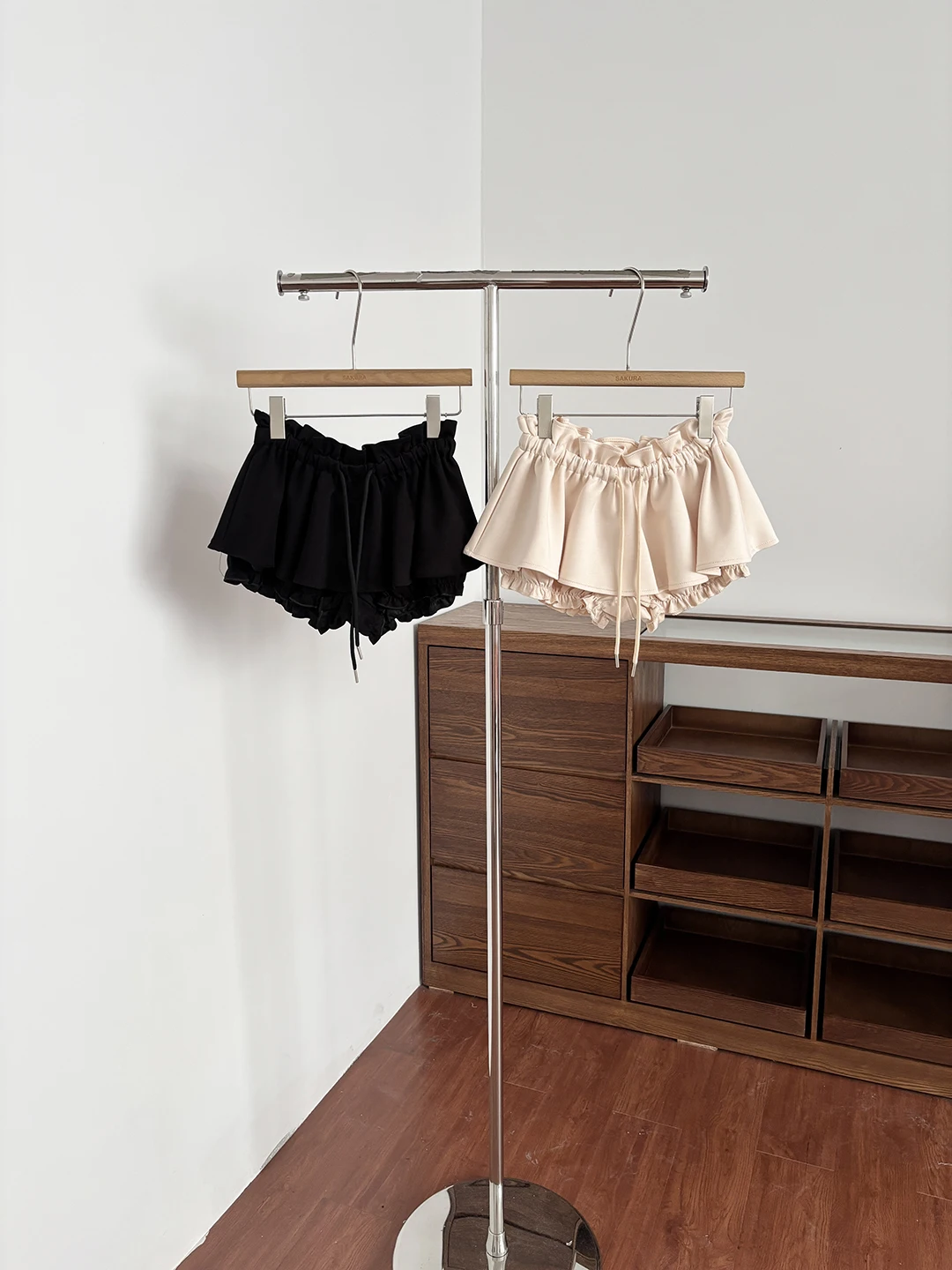 

Korean Style Sweet High Waist A-Line Short Skirt Women's Summer Belted Slimming Prevents Light Outerwear Fluffy Short Skirt