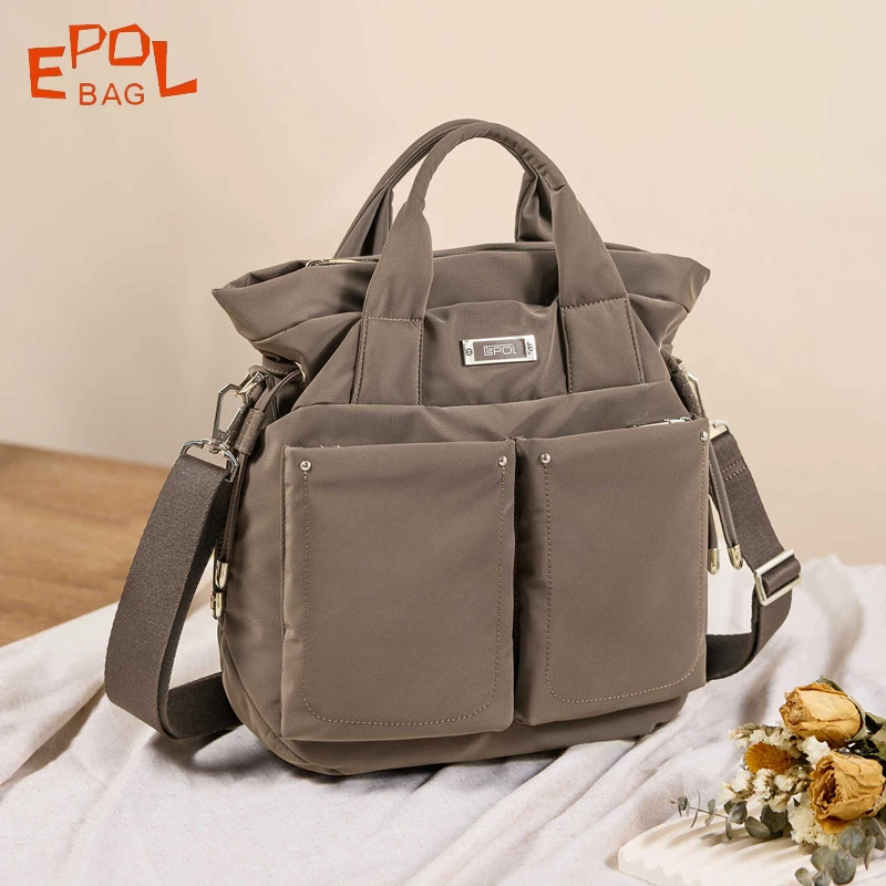 

EPOL Women's Small Handbag 2025 Tracel Fashion Tote Bag Casual Waterproof Large Capacity Multiple Pockets Shoulder Bags 6116-02
