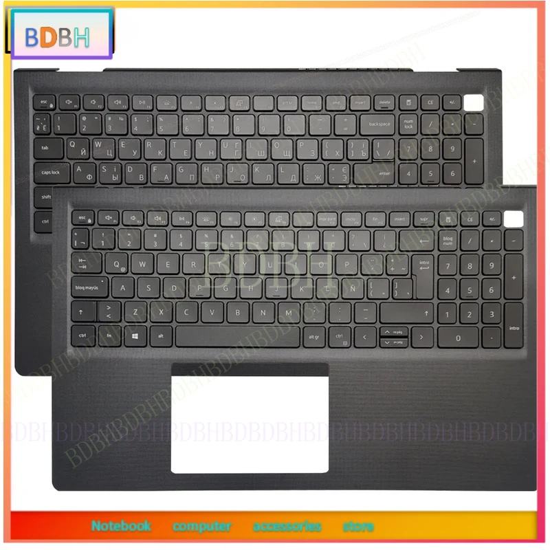 NEW For Vostro 15 3510 3511 3515 3520 3525 3530 3535 Laptop French/US/UK/Latin/Russian Keyboard Palmrest Upper Cover Case