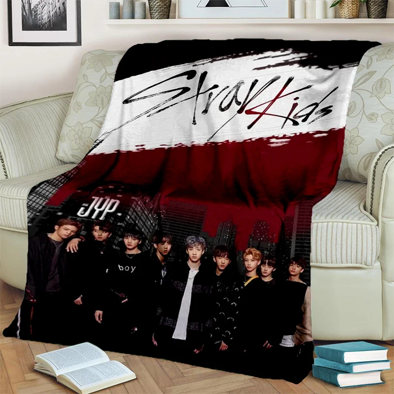 29 New Style Kpop Stray Kids Star 3D Soft Flannel Blankets,Throw Blanket Comfortable Blanket for Beds Sofa Home Bedroom Gift