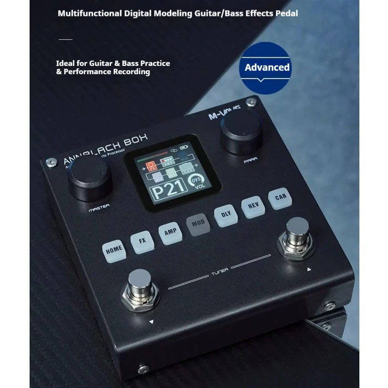 Hot M-Vave Box Portable Guitar Bass Multi Effects Pedal Ir Cabinet Simulator Usb Sound Card Otg Mobile Phone Direct Recording