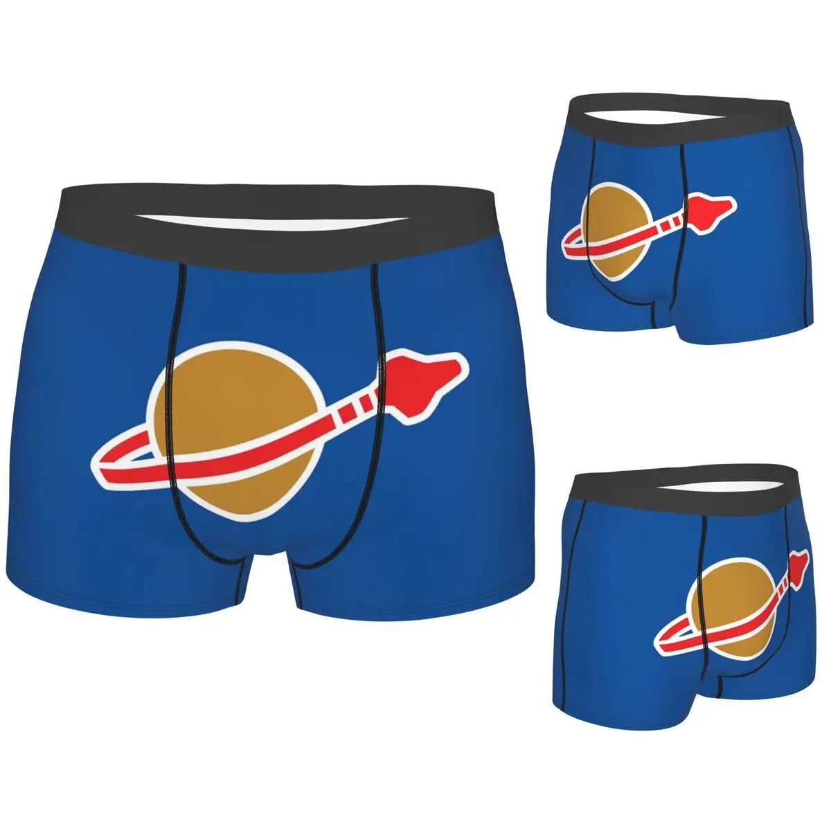 

Boxer Underpants Shorts Classic Space Log Panties Men's Ventilate Underwear for Homme Man Boyfriend Gift