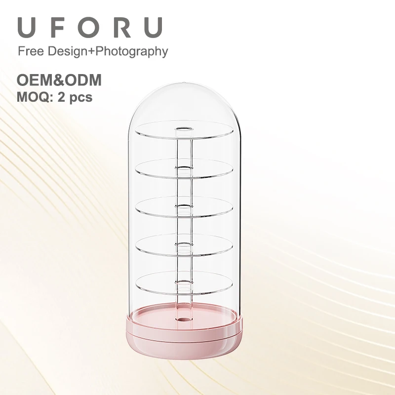 UFORU 1Pc Multi Layer Rotating Storage Box High Definition Transparent Dustproof Display Holder For Action Figures Toys