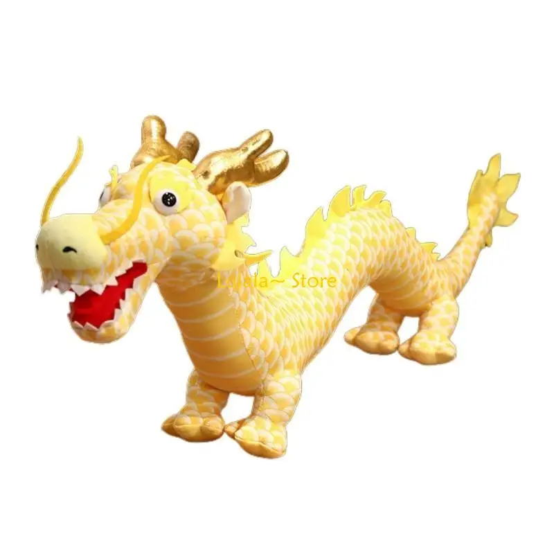 

Y4QA Stuffed Toy for Chinese New Year Decoration Large Dragon Handcrafts for Kid