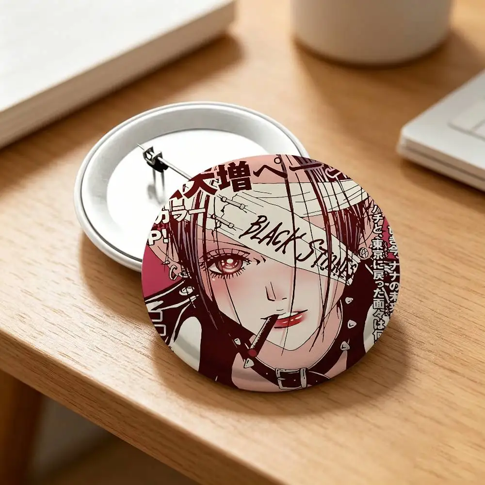 Anime NANA Badges Tinplate Soft Button Pin Brooch Metal Badge Custom Jewelry Accessories Hat Bag Lapel