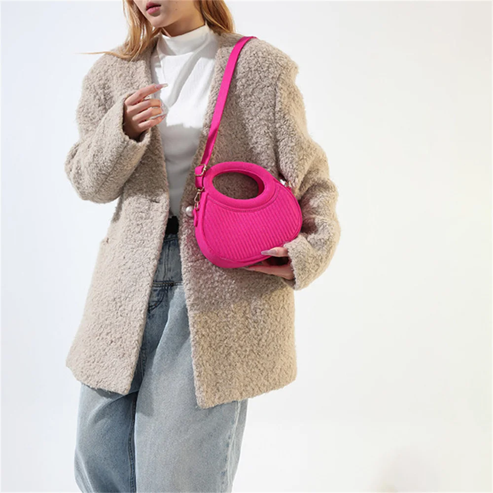 Women Top-handle Bags Autumn Winter Fashion Bag New Fashion Shoulder Bag Portable Women\'s Bag Felt Handbags