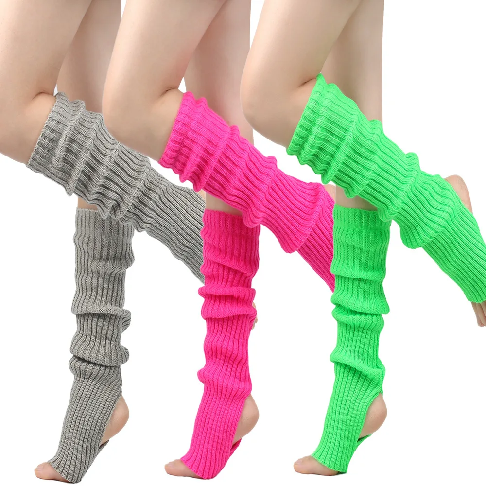 

50Cm Yoga Dance Foot Cover Sports Knitted Socks Cover Stacking Socks Children's Adult Ballet Foot Stepping Warm Leggings Cover