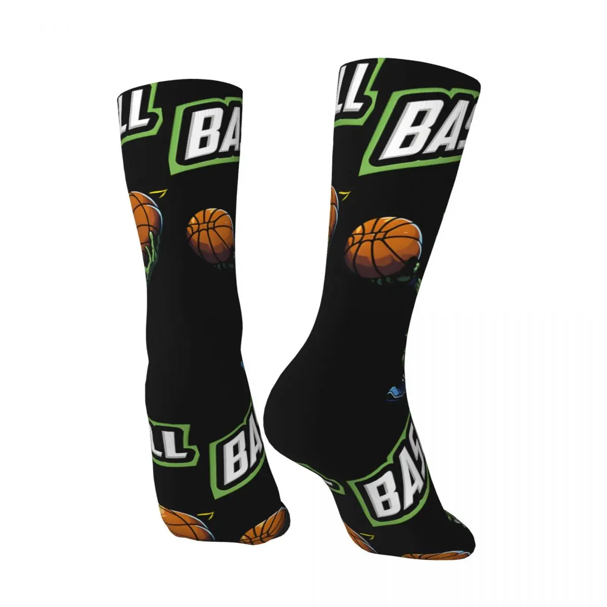 Sport Men's Socks Vintage Harajuku A-Alien Basketball Street Style Novelty Pattern Crew Sock