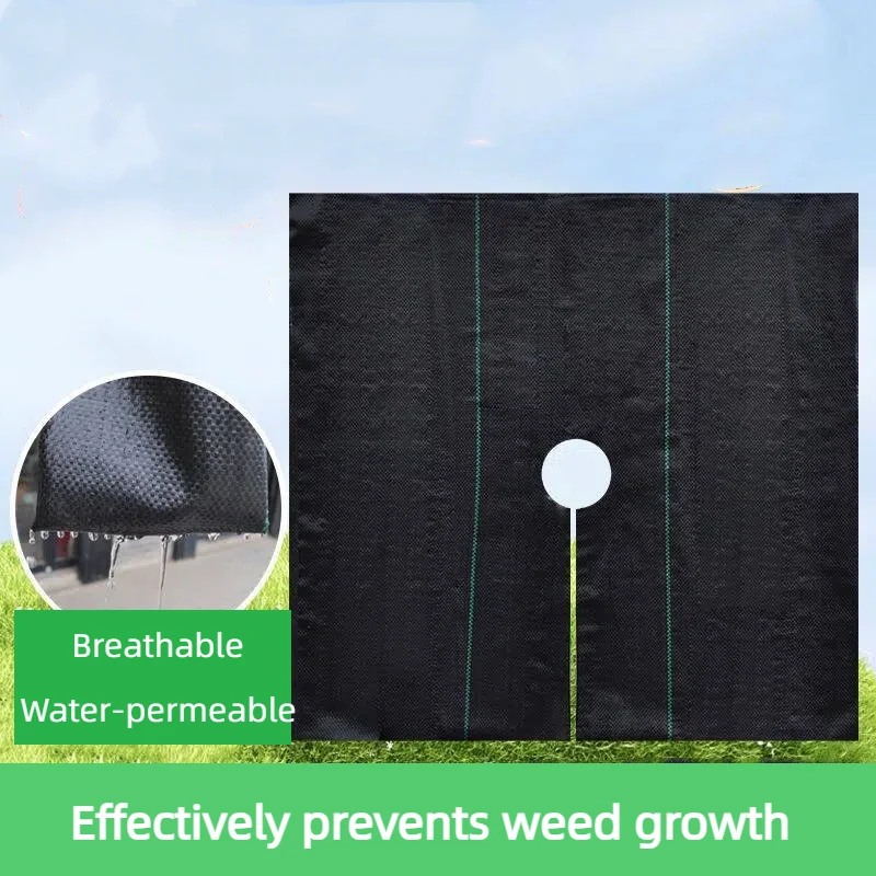 5Pcs Black Weed Control Reusable Tree Weeding Moisturizing Hoods  Biodegradable Tree Mat and Grassland Plastic Film 4 Size