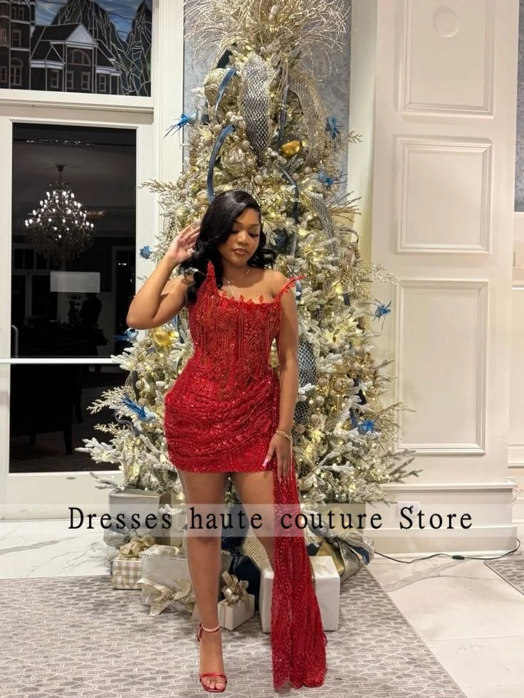 red mini dress for birthday High Quality Black Red Women Sexy Halter Full Florals 2 Pieces Set Bodycon  Mini Bandage Dress Celebrate Nightclub Party Wear