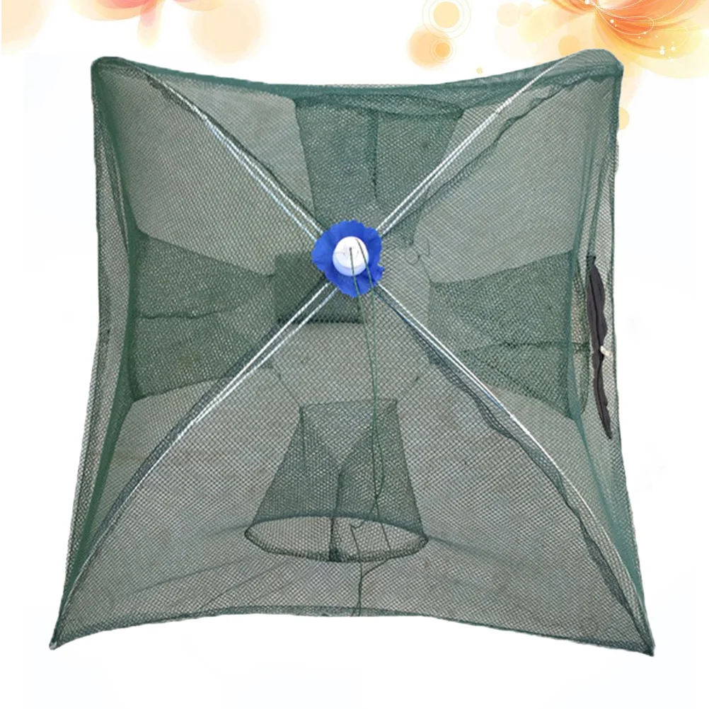 

Foldable Crab Net Trap Cast Dip Cage Fishing Net for Fish Minnow Crawfish Shrimp Umbrella Design (Four Entrance, Umbrella Head