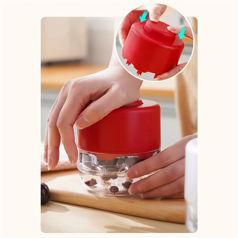 A47Z 2Pcs Cherry Pitter Tool,7 Holes Press Up Cherry Core Pit Remover,Household Portabble Cherry Pitter Machine For Kitchen