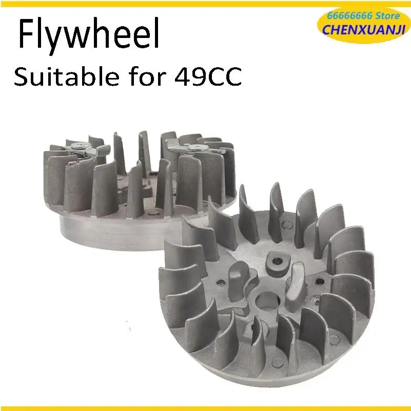 Flywheel Magnetic Fly Wheel Recoil Pull Start Starter Flywheel for 2 Stroke 47cc 49cc Pocket Coolster SSR SX50 Mini Dirt Bike