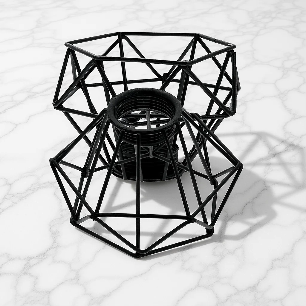 

2pcs Metal Wire Diamond Shape Retro Lampshade Vintage Hanging Light Cover For Ceiling Pendant Lamp Replacement Decorative Lamp