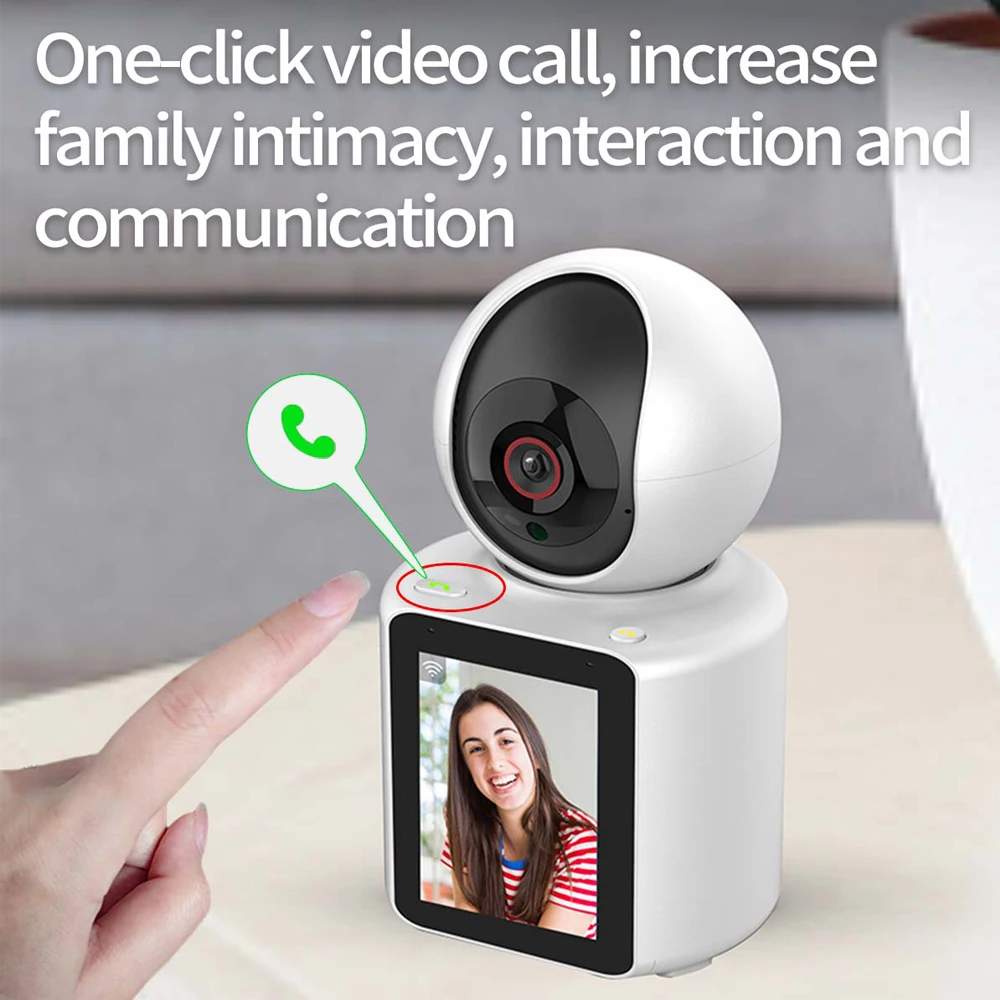 Security WIFI Camera with Screen Watch 1080P Two-way Audio Video Calling PTZ Home CCTV Surveillance Wi-Fi Baby Monitor Camera