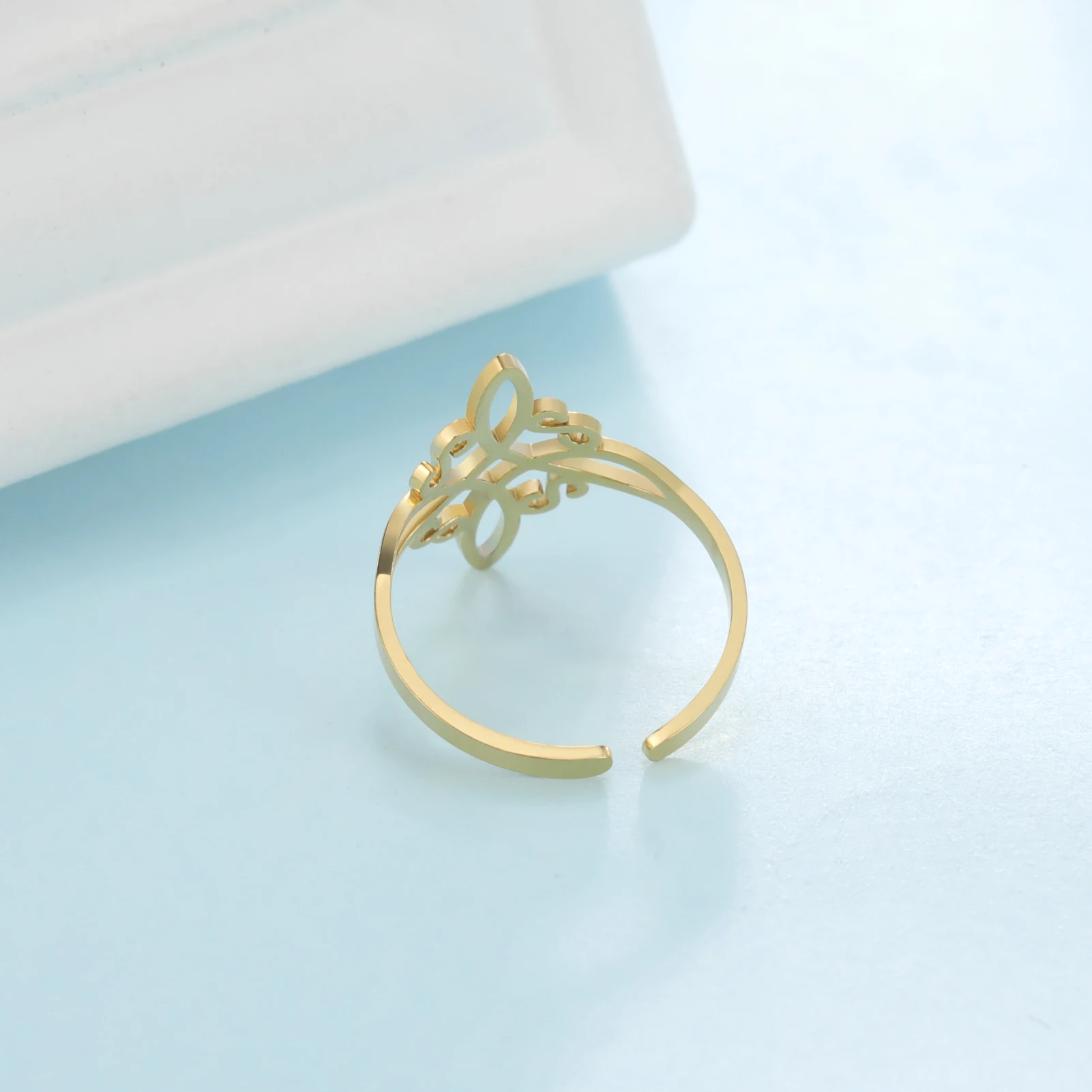 Skyrim Hexenknoten-Ring für Frauen, Edelstahl, verstellbar, offene Fingerringe, 2025, neuer Hexerei-Amulett-Schmuck, Geburtstagsgeschenk – Detail 12