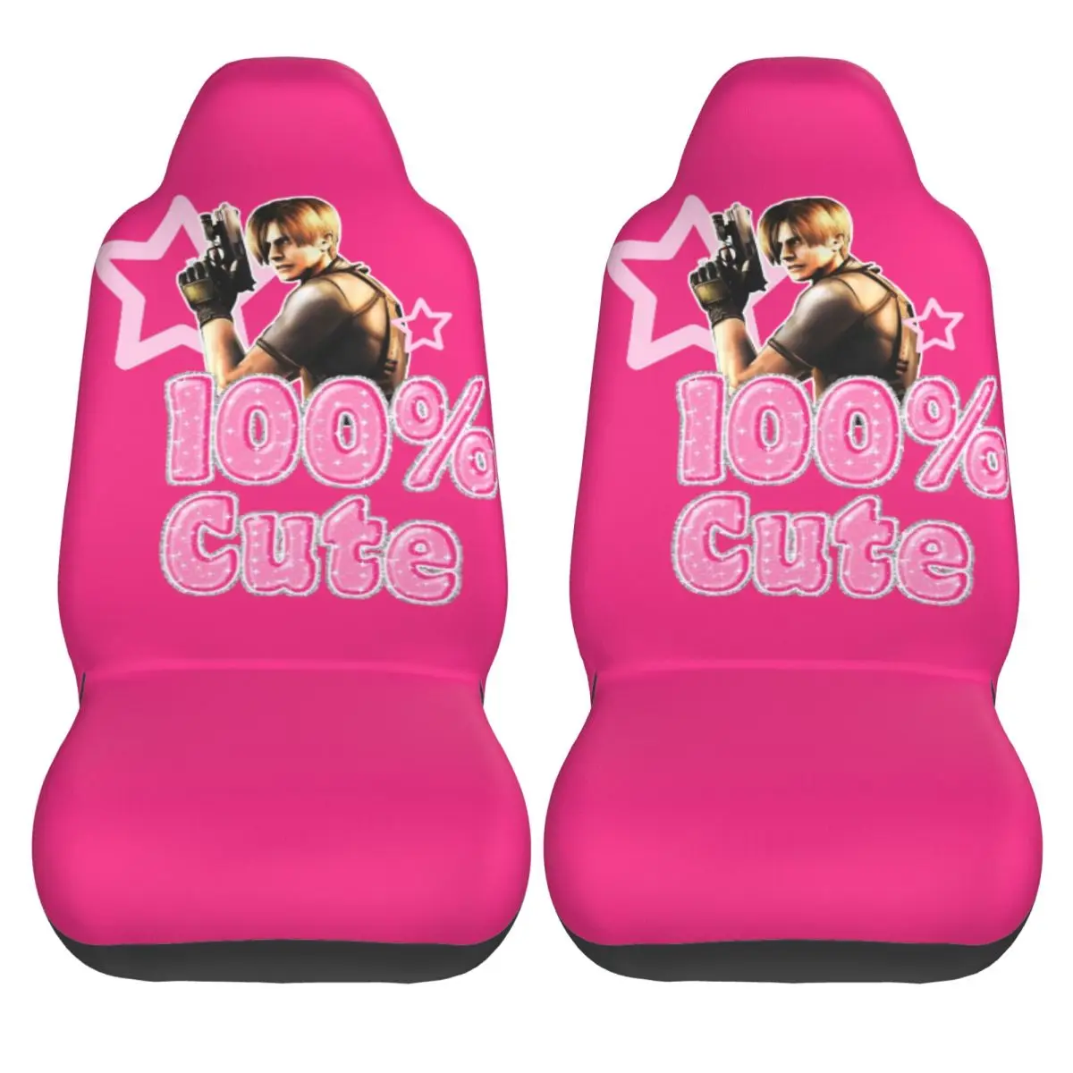 Leon Kennedy Resident Universal Car Seat Cover for Cars Suitable For All Kinds Models Eviled Front Rear Flocking Cloth Cushion