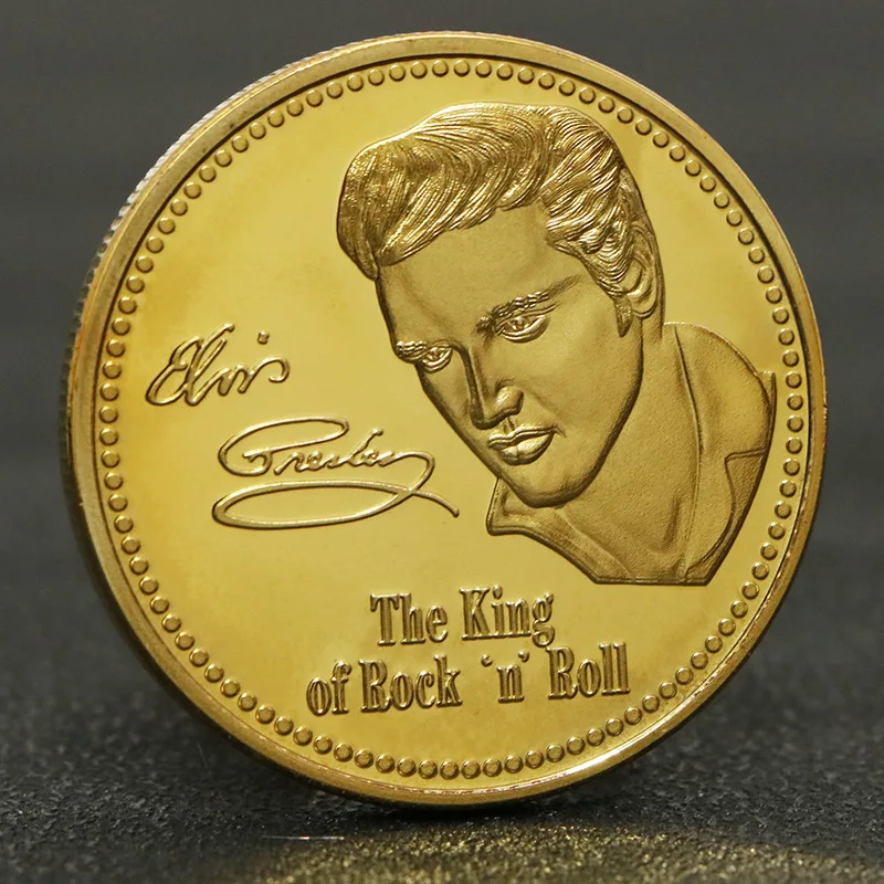 American rock star Elvis Presleyv commemorative coin 1935-1977 metal coin collectible coin handicraft travel gift