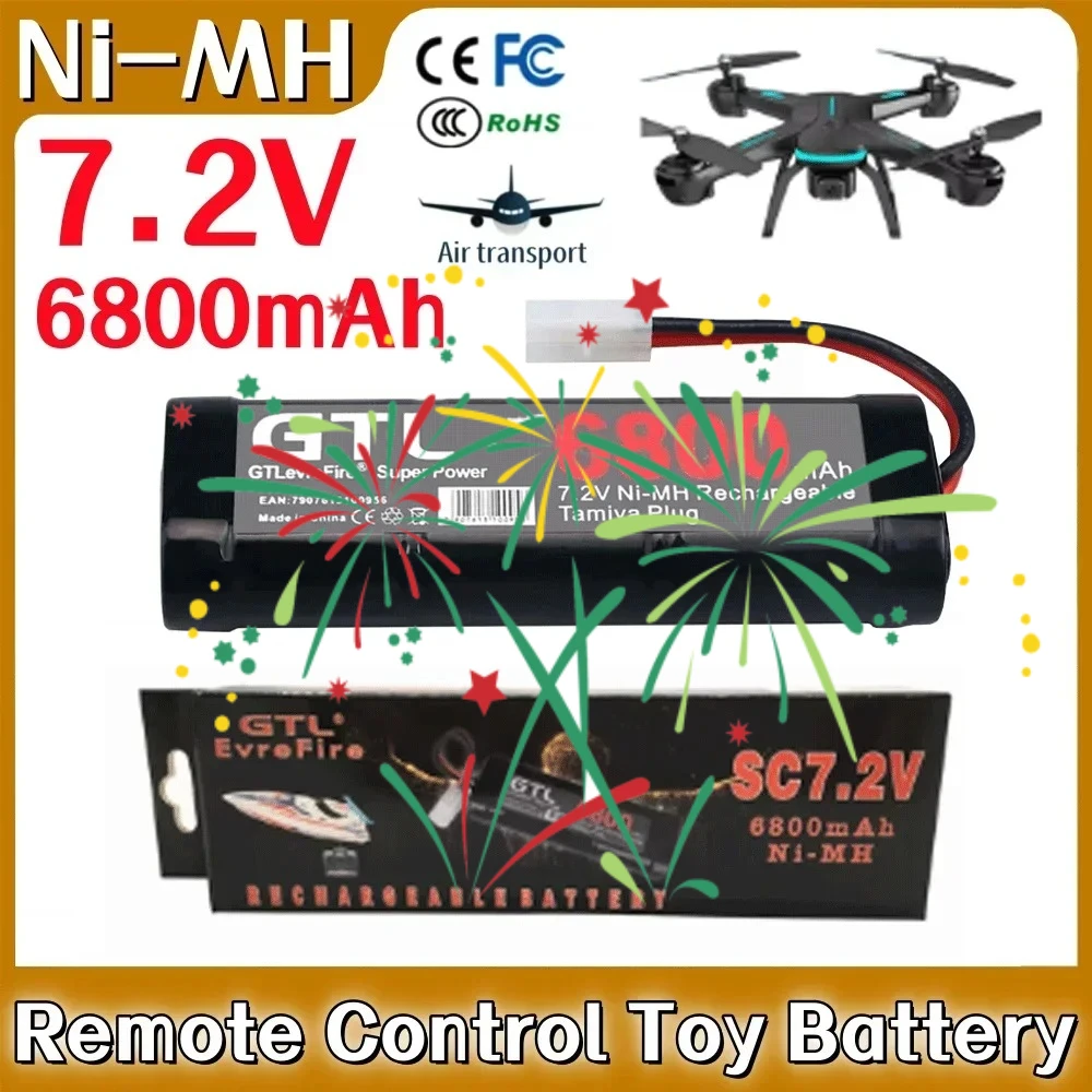 

Newly upgraded 7.2V 6.8ah SC Ni-MH Batteries Pack For RC Car Truck Buggy Boat Tank 7.2v Ni-Mh Baterias With Tamiya Connectors