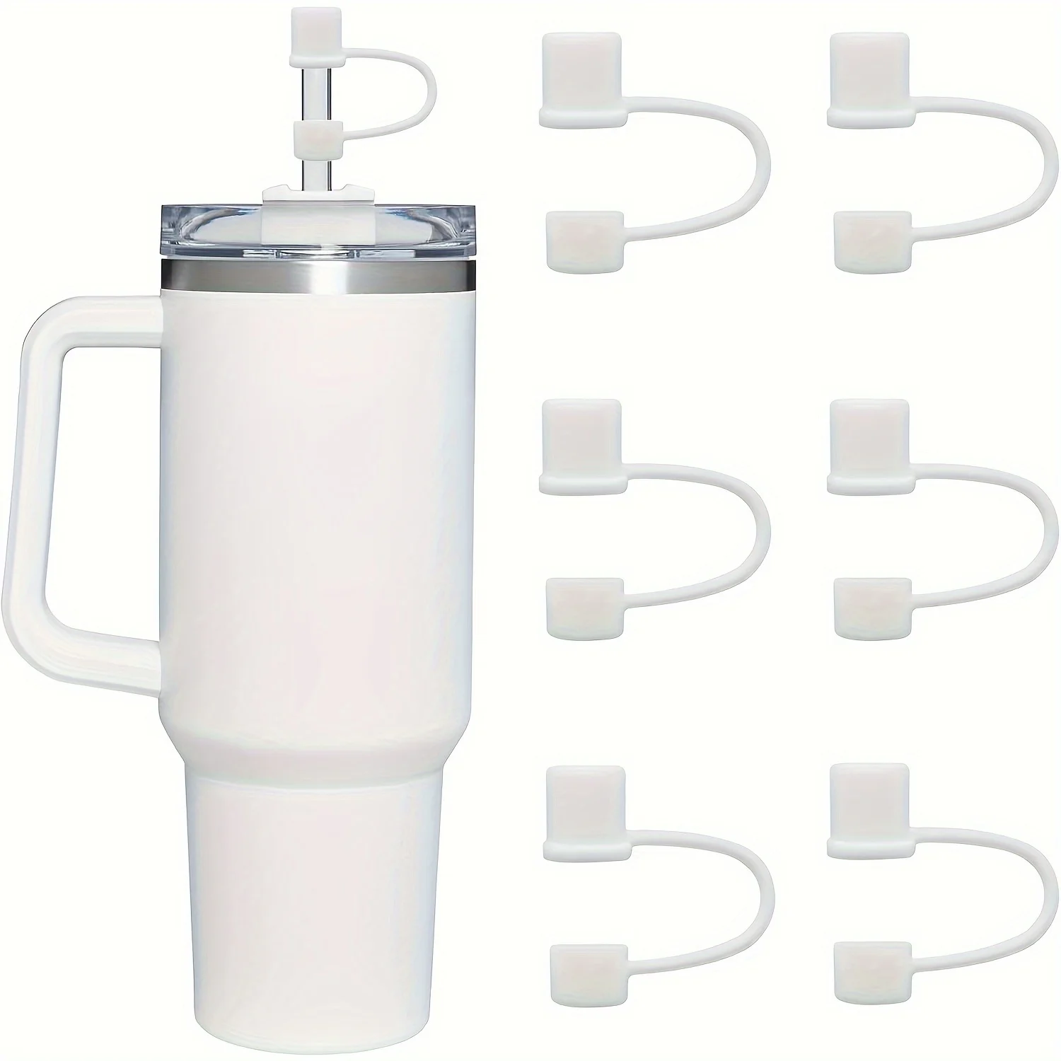 Cubierta de silicona para puntas de pajita a prueba de salpicaduras, Protector de tapones a prueba de polvo, tapa de pajita a prueba de fugas para taza Yeti/Stanley, 40oz/ 30oz