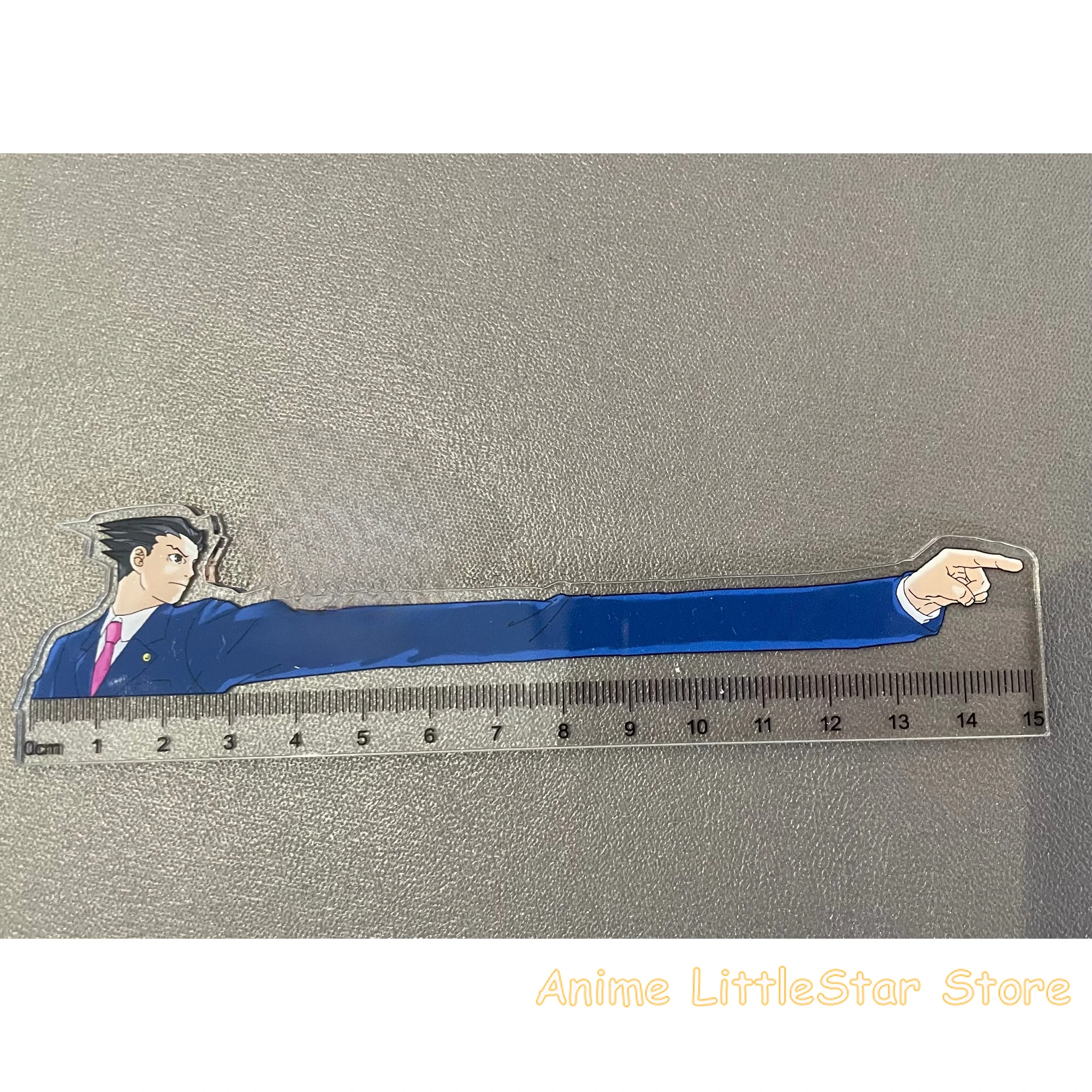 Anime Ace Attorney Phoenix Wright Cosplay Acrylic Straightedge Cartoon Ruler Study Stationery Birthday Xmas Gift