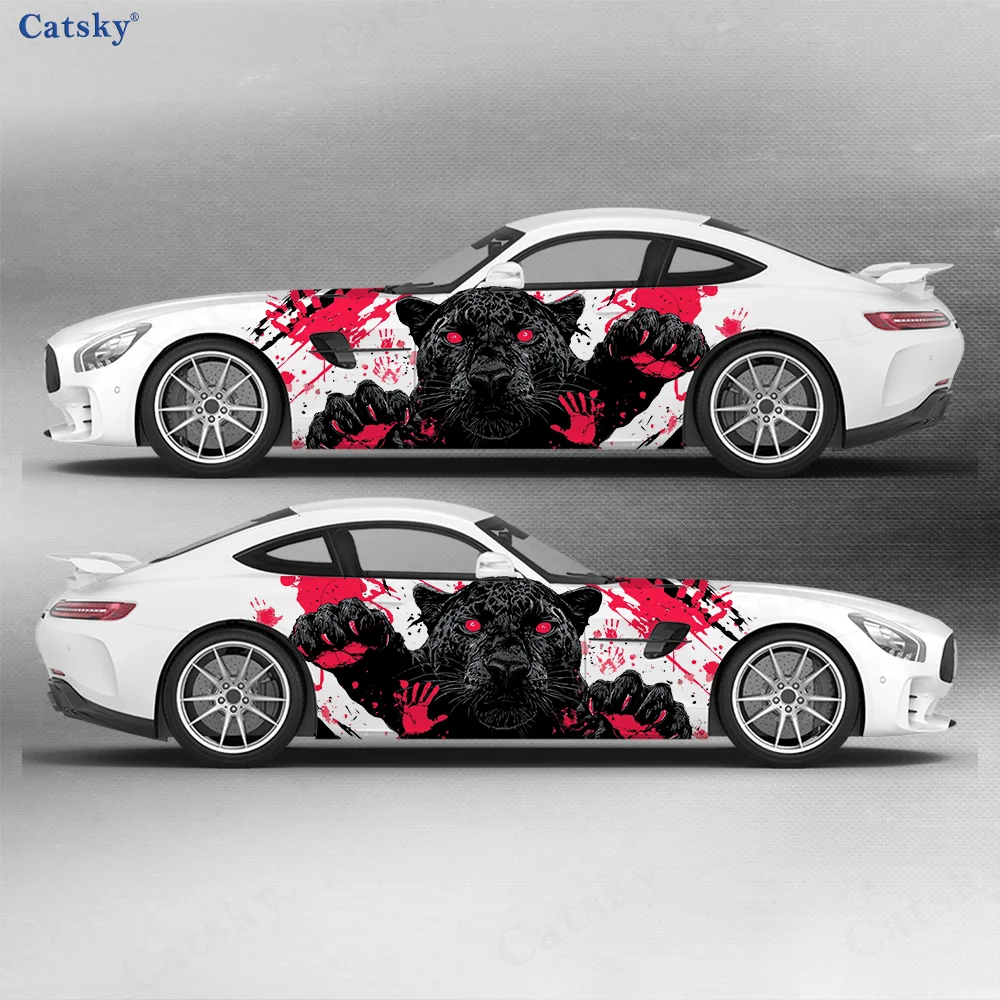 

Жестокая черная пантера, украшение на боковую наклейку автомобиля, водонепроницаемая устойчивая к царапинам наклейка из ПВХ, защита автомобиля, автоаксессуары в подарок