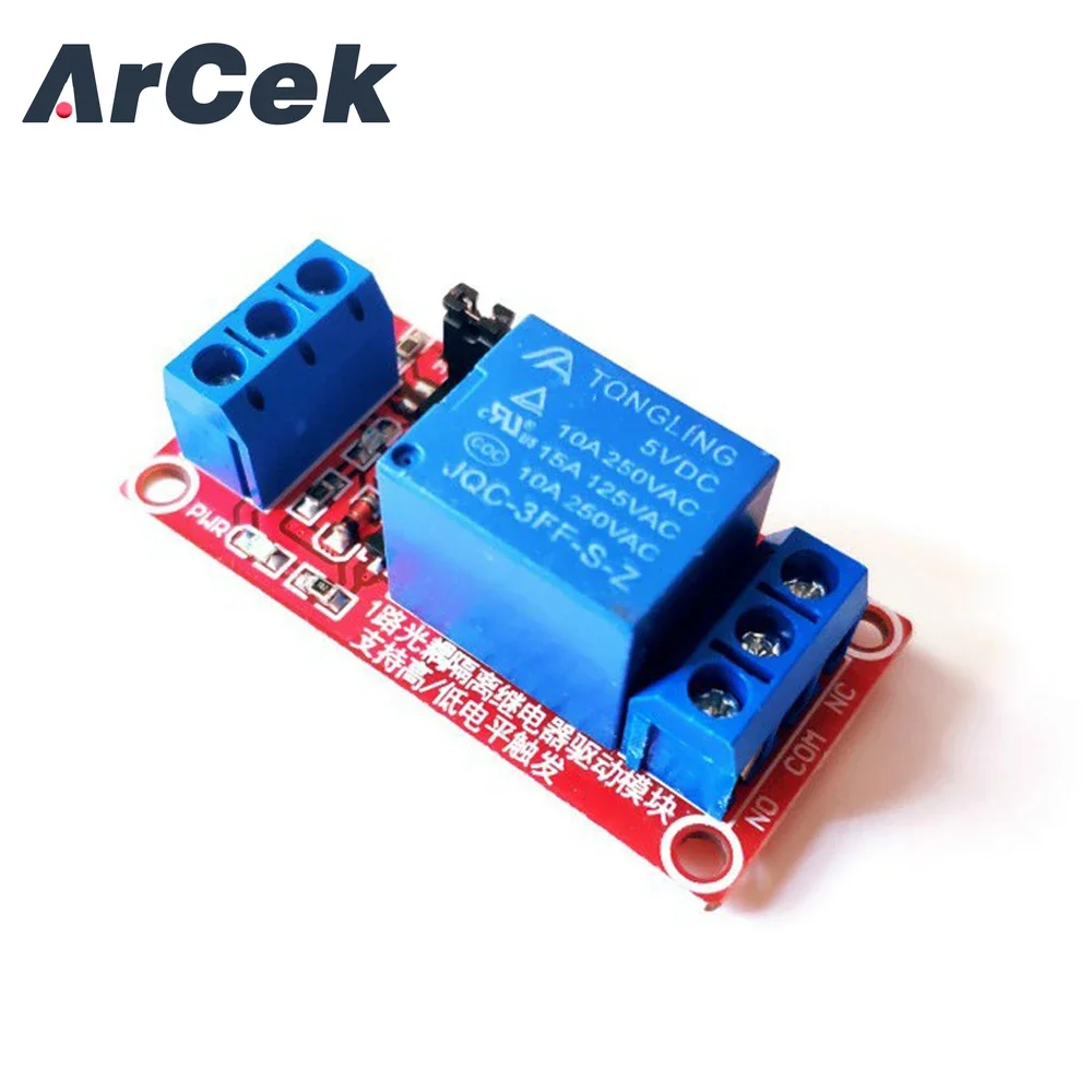 One 1 Channel 5V Relay Module Board Shield with Optocoupler Support High and Low Level Trigger