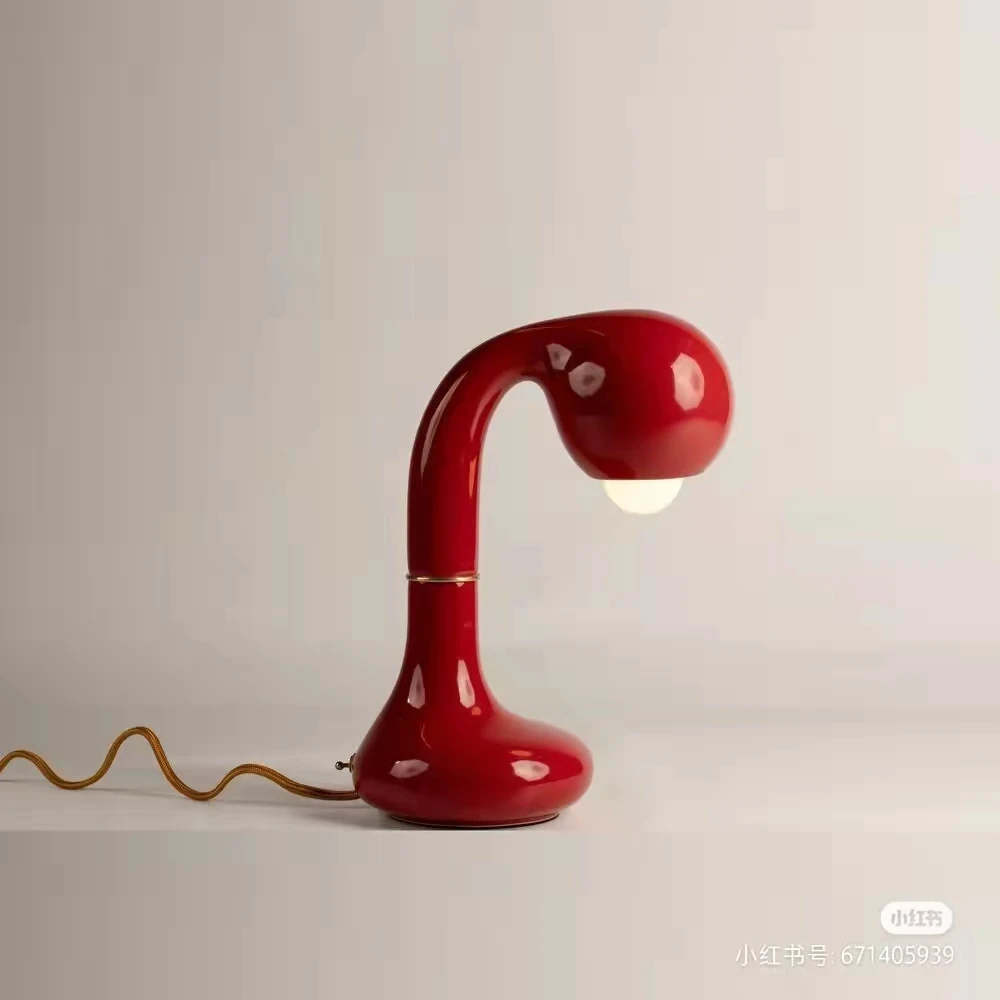 Designer's gentle desk lamp creative Wabi Sabi style bedroom bedside lamp