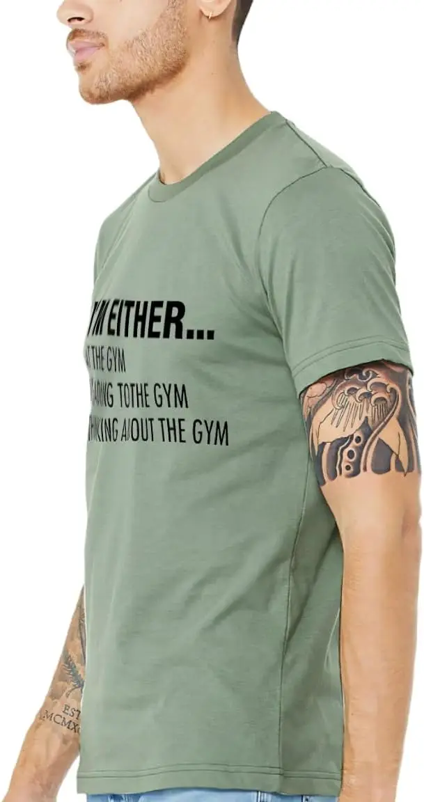 I'm Either Short Sleeve T-Shirt - Gym Print Gift Ideas - Gym Print Stuff