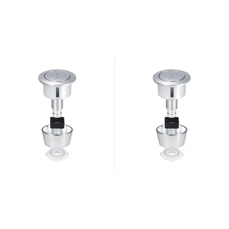 【LIMITED TIME DISCOUNT】2X Universal Toilet Flush Button Kit - Toilet Push Button Dual Flush Replacement For 40Mm, 50Mm & 60Mm Ci