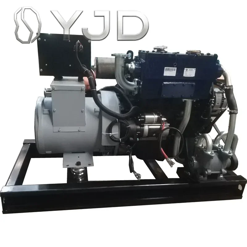 YJD Open Frame 20kw Diesel Marine Generator Single & Three Phase 60Hz Frequency Auto & Remote Start with Remote Control Option