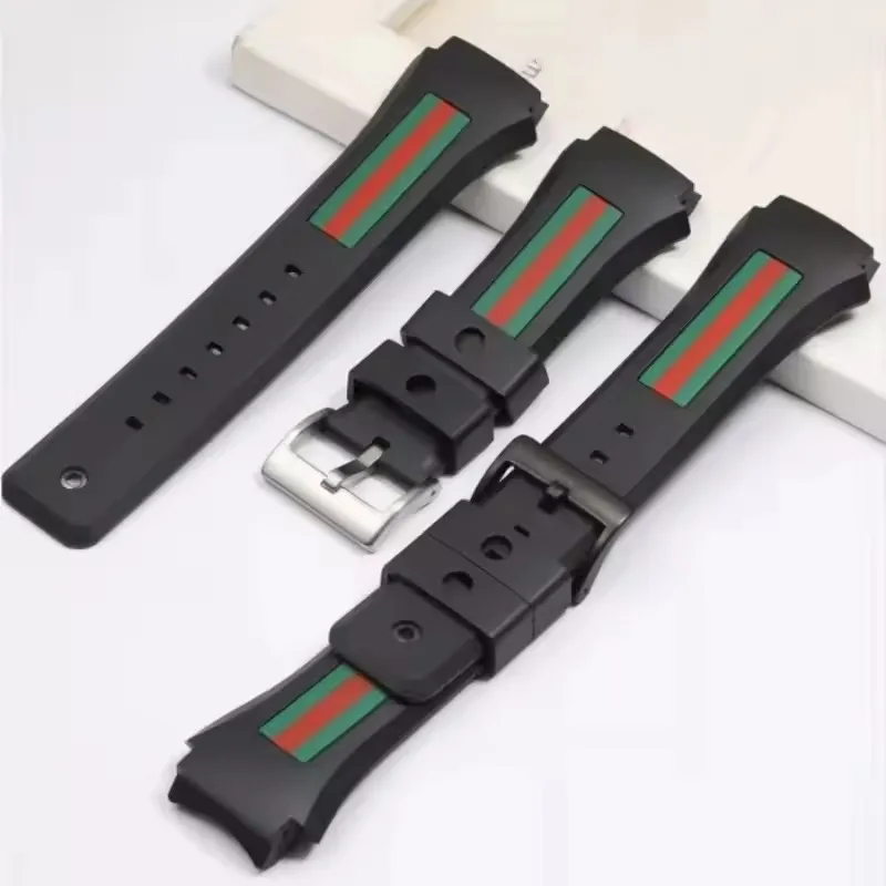 

Новый высококачественный черный выпуклый силиконовый резиновый ремешок для часов 29x21 мм, водонепроницаемый повседневный ремешок, подходит для GC YA137107 ремешков для часов