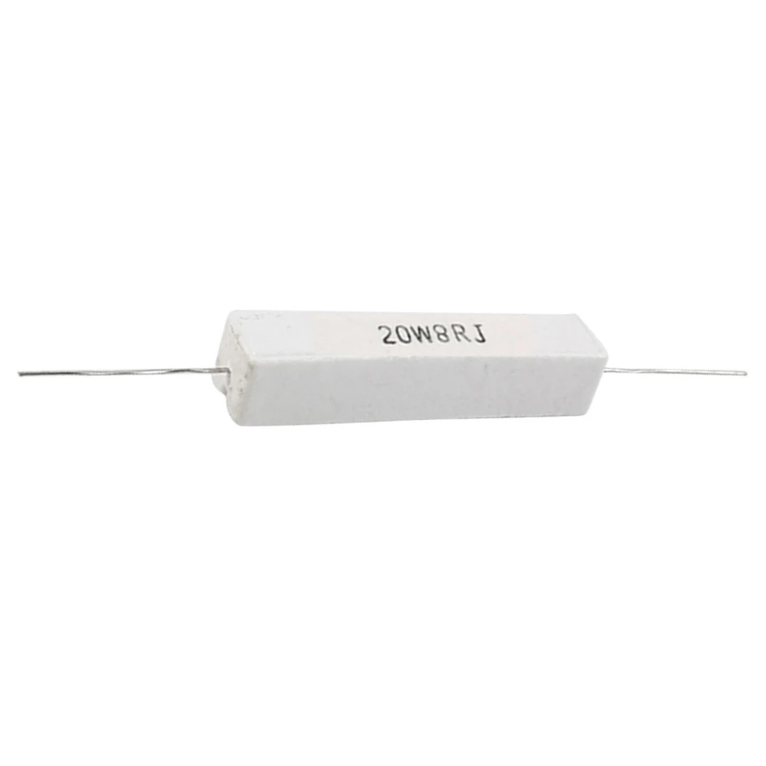 Resistor semen keramik luka kawat, 2 buah 8 Ohm 20W 5%