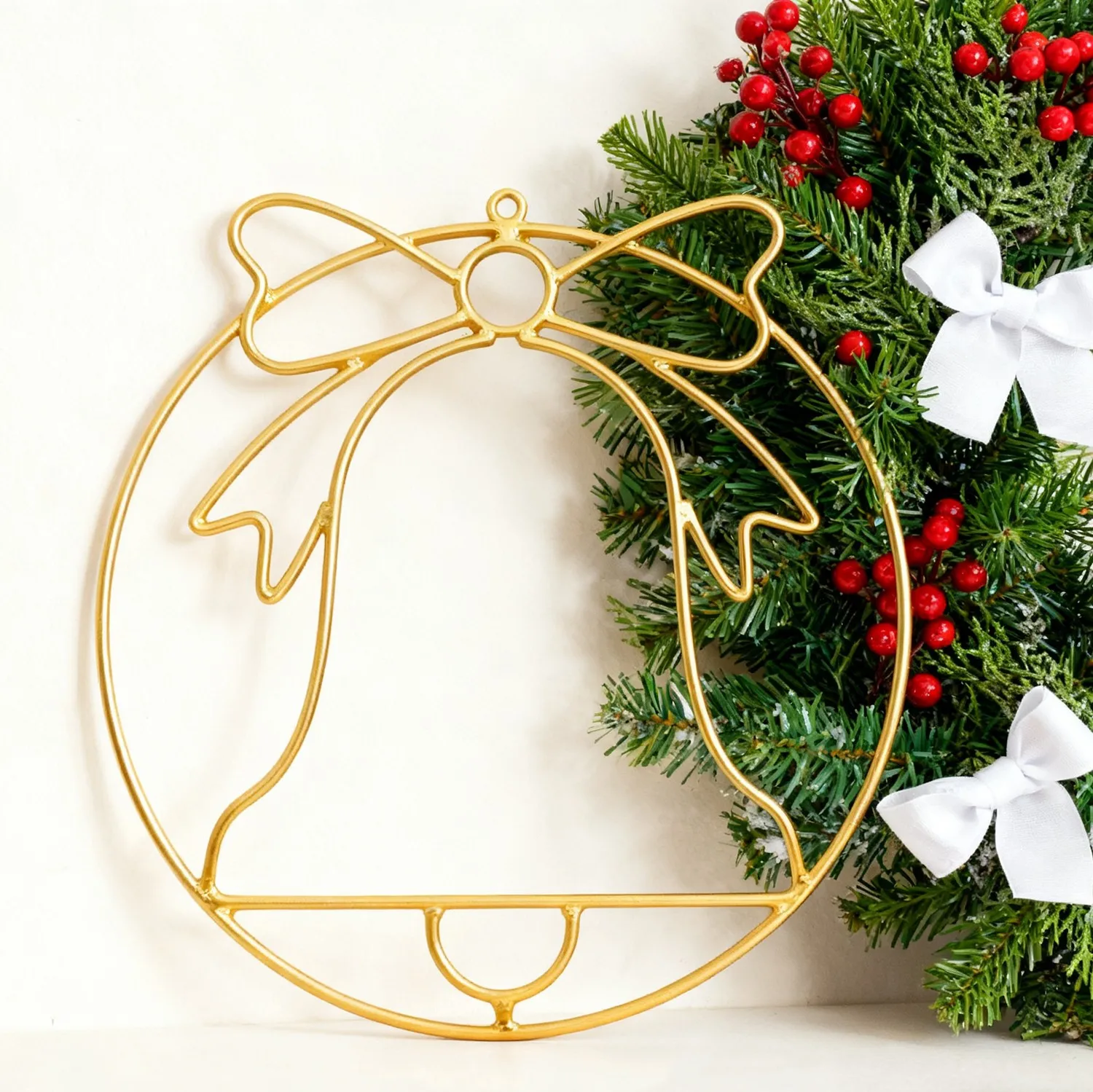 

Zml christmas bell iron wall decor - festive wall art