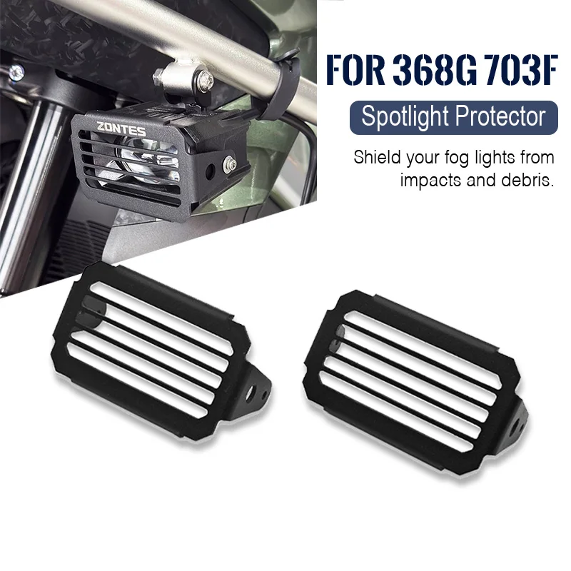 

for 368G 703F Motorcycle Spotlight Guard Headlight Protective Cover Fog Light Protector Auxiliary Light Cover Front Light Guard