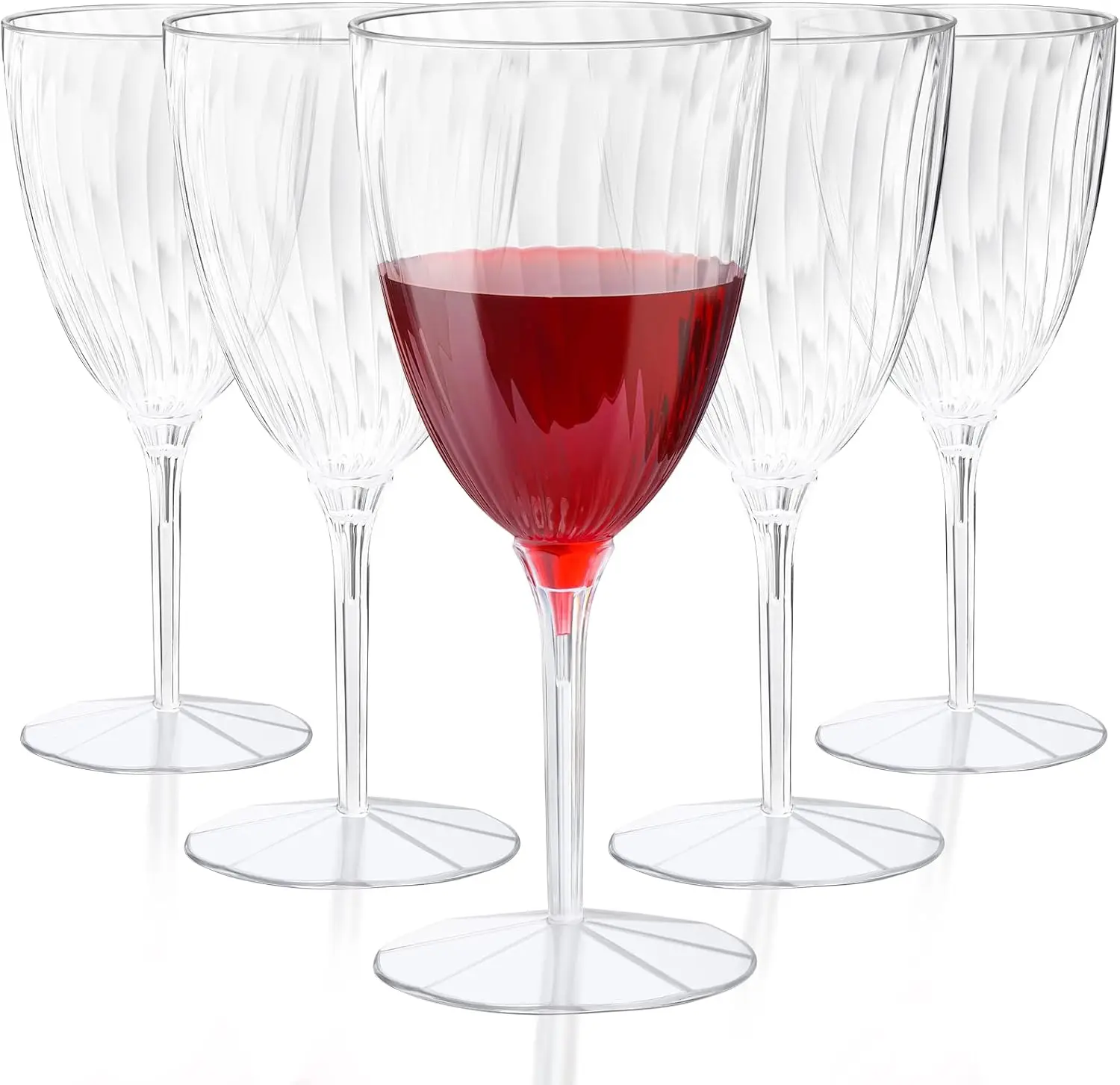 

32 Pieces 7.6 oz Clear Plastic Champagne Glasses - Disposable Flutes for Wedding, Toasting, Home Use