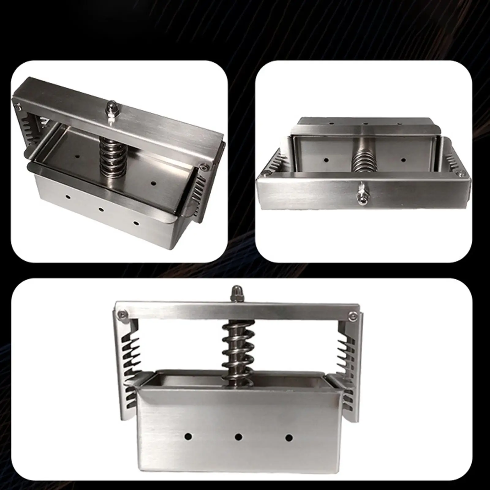 Stainless Steel Meats Press Tool Beef Block Making Box Cooked Meat Frozen Meat Tool Manual Kitchen Tool for Restaurants Hotel