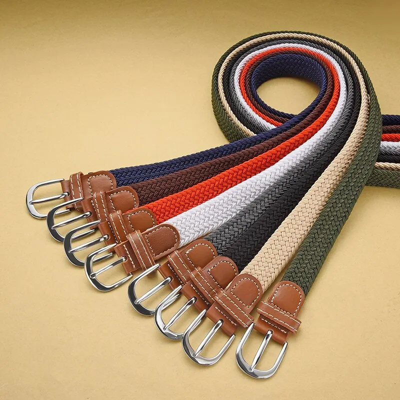 حزام للنساء عادية المنسوجة حزام مطاط الرياضة في الهواء الطلق حزام رجالي تسلق حزام العمل الجينز دعوى السراويل الرجال والنساء العالمي