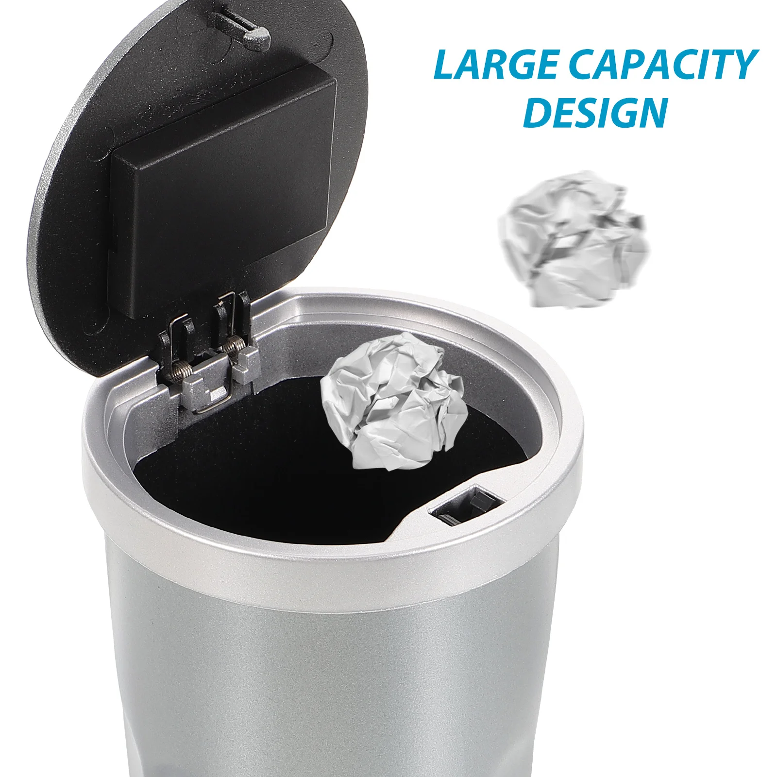 

Car Trash Can Black 3 Scented Pieces Large Capacity Compact Daily Use Car Storing Trash Small Sundries Odor Insulation Durable